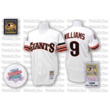 Men's Mitchell and Ness San Francisco Giants #9 Matt Williams Replica White Throwback MLB Jersey