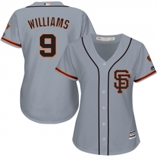 Women's Majestic San Francisco Giants #9 Matt Williams Replica Grey Road 2 Cool Base MLB Jersey