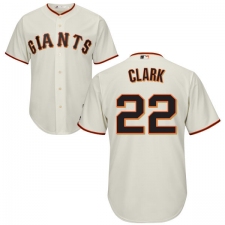 Youth Majestic San Francisco Giants #22 Will Clark Authentic Cream Home Cool Base MLB Jersey