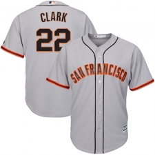 Youth Majestic San Francisco Giants #22 Will Clark Replica Grey Road Cool Base MLB Jersey