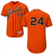 Men's Majestic San Francisco Giants #24 Willie Mays Orange Alternate Flex Base Authentic Collection MLB Jersey