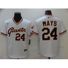 Men's Nike San Francisco Giants #24 Willie Mays Authentic White Jersey