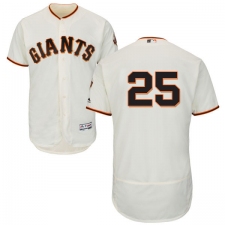 Men's Majestic San Francisco Giants #25 Barry Bonds Cream Home Flex Base Authentic Collection MLB Jersey