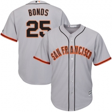 Youth Majestic San Francisco Giants #25 Barry Bonds Authentic Grey Road Cool Base MLB Jersey