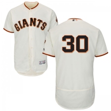Men's Majestic San Francisco Giants #30 Orlando Cepeda Cream Home Flex Base Authentic Collection MLB Jersey