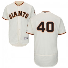 Men's Majestic San Francisco Giants #40 Madison Bumgarner Cream Home Flex Base Authentic Collection MLB Jersey