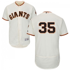 Men's Majestic San Francisco Giants #35 Brandon Crawford Cream Home Flex Base Authentic Collection MLB Jersey