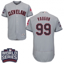 Men's Majestic Cleveland Indians #99 Ricky Vaughn Grey 2016 World Series Bound Flexbase Authentic Collection MLB Jersey