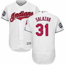 Men's Majestic Cleveland Indians #31 Danny Salazar White 2016 World Series Bound Flexbase Authentic Collection MLB Jersey