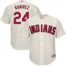 Youth Majestic Cleveland Indians #24 Manny Ramirez Authentic Cream Alternate 2 Cool Base MLB Jersey