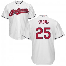 Youth Majestic Cleveland Indians #25 Jim Thome Replica White Home Cool Base MLB Jersey