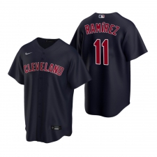 Men's Nike Cleveland Indians #11 Jose Ramirez Navy Alternate Stitched Baseball Jersey