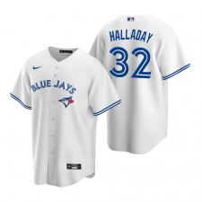Men's Nike Toronto Blue Jays #32 Roy Halladay White Home Stitched Baseball Jersey