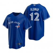 Men's Nike Toronto Blue Jays #12 Roberto Alomar Royal Alternate Stitched Baseball Jersey