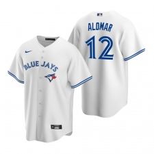 Men's Nike Toronto Blue Jays #12 Roberto Alomar White Home Stitched Baseball Jersey