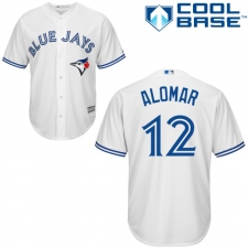 Youth Majestic Toronto Blue Jays #12 Roberto Alomar Authentic White Home MLB Jersey