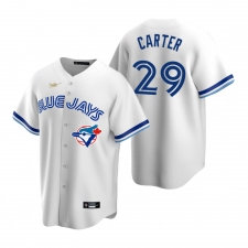 Men's Nike Toronto Blue Jays #29 Joe Carter White Cooperstown Collection Home Stitched Baseball Jersey