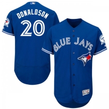 Men's Majestic Toronto Blue Jays #20 Josh Donaldson Blue Alternate Flex Base Authentic Collection MLB Jersey