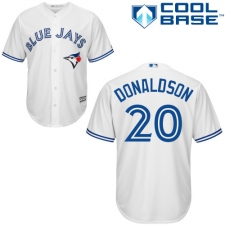 Women's Majestic Toronto Blue Jays #20 Josh Donaldson Authentic White MLB Jersey