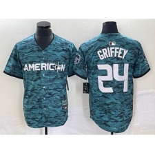 Men's Nike Seattle Mariners #24 Ken Griffey Teal 2023 All Star Cool Base Stitched Jersey1