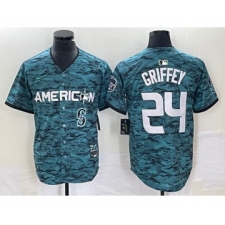 Men's Nike Seattle Mariners #24 Ken Griffey Teal 2023 All Star Cool Base Stitched Jersey