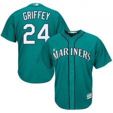 Youth Majestic Seattle Mariners #24 Ken Griffey Authentic Teal Green Alternate Cool Base MLB Jersey