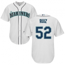 Youth Majestic Seattle Mariners #52 Carlos Ruiz Replica White Home Cool Base MLB Jersey