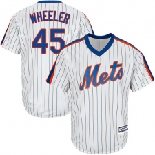 Youth Majestic New York Mets #45 Zack Wheeler Authentic White Alternate Cool Base MLB Jersey