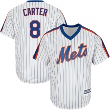 Youth Majestic New York Mets #8 Gary Carter Replica White Alternate Cool Base MLB Jersey