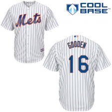 Men's Majestic New York Mets #16 Dwight Gooden Replica White Home Cool Base MLB Jersey