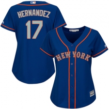 Women's Majestic New York Mets #17 Keith Hernandez Authentic Royal Blue Alternate Road Cool Base MLB Jersey