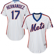 Women's Majestic New York Mets #17 Keith Hernandez Authentic White Alternate Cool Base MLB Jersey