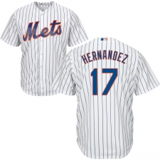 Youth Majestic New York Mets #17 Keith Hernandez Authentic White Home Cool Base MLB Jersey