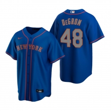 Men's Nike New York Mets #48 Jacob deGrom Royal Alternate Road Stitched Baseball Jersey