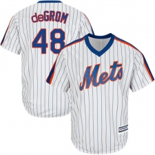 Youth Majestic New York Mets #48 Jacob deGrom Replica White Alternate Cool Base MLB Jersey