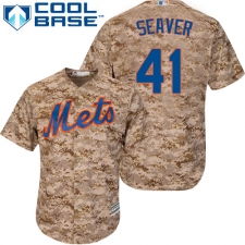 Men's Majestic New York Mets #41 Tom Seaver Replica Camo Alternate Cool Base MLB Jersey
