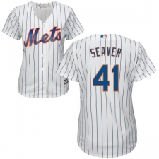 Women's Majestic New York Mets #41 Tom Seaver Replica White Home Cool Base MLB Jersey