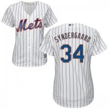 Women's Majestic New York Mets #34 Noah Syndergaard Replica White Home Cool Base MLB Jersey