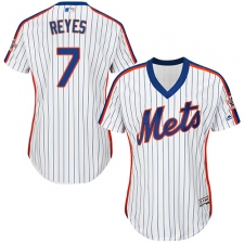 Women's Majestic New York Mets #7 Jose Reyes Replica White Alternate Cool Base MLB Jersey