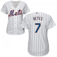 Women's Majestic New York Mets #7 Jose Reyes Replica White Home Cool Base MLB Jersey