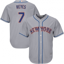 Youth Majestic New York Mets #7 Jose Reyes Replica Grey Road Cool Base MLB Jersey