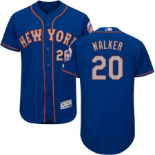 Men's Majestic New York Mets #20 Neil Walker Royal/Gray Alternate Flex Base Authentic Collection MLB Jersey