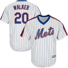 Youth Majestic New York Mets #20 Neil Walker Replica White Alternate Cool Base MLB Jersey