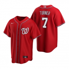 Men's Nike Washington Nationals #7 Trea Turner Red Alternate Stitched Baseball Jersey