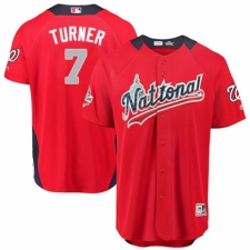 Youth Majestic Washington Nationals #7 Trea Turner Game Red National League 2018 MLB All-Star MLB Jersey