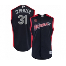 Youth Washington Nationals #31 Max Scherzer Authentic Navy Blue National League 2019 Baseball All-Star Jersey