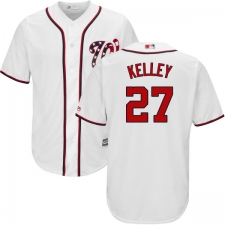 Youth Majestic Washington Nationals #27 Shawn Kelley Replica White Home Cool Base MLB Jersey