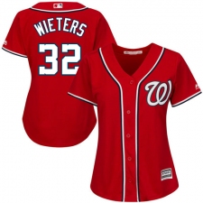 Women's Majestic Washington Nationals #32 Matt Wieters Authentic Red Alternate 1 Cool Base MLB Jersey
