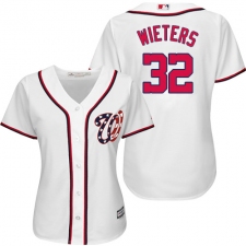 Women's Majestic Washington Nationals #32 Matt Wieters Replica White Home Cool Base MLB Jersey
