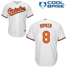 Youth Majestic Baltimore Orioles #8 Cal Ripken Authentic White Home Cool Base MLB Jersey